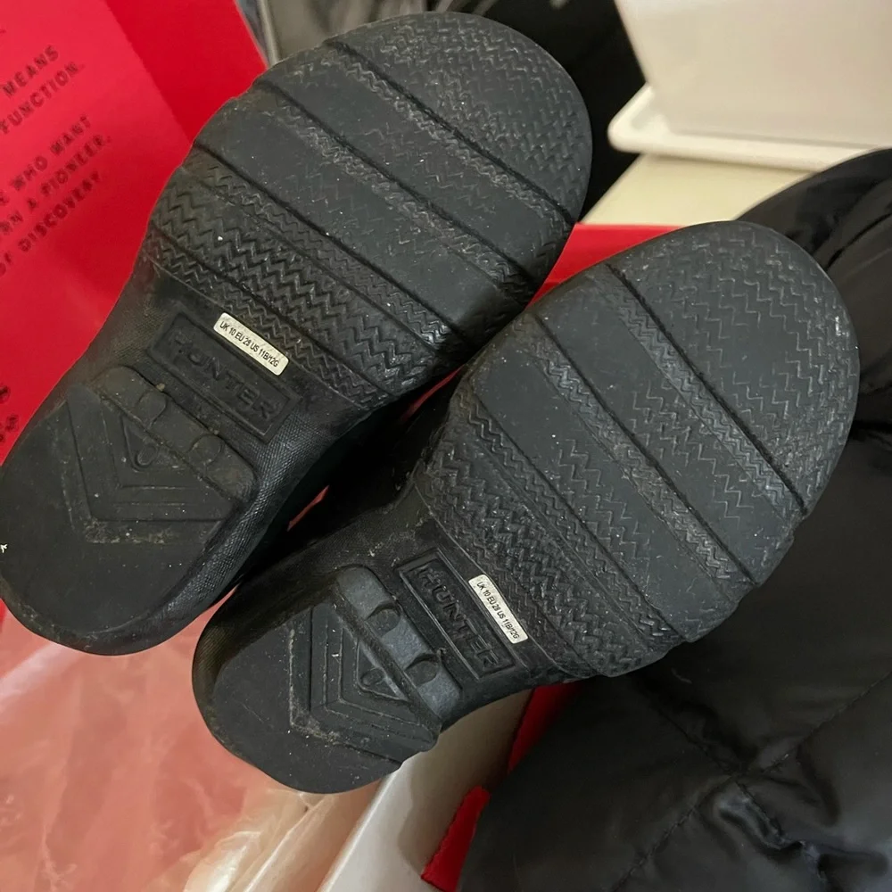 Hunter Kids Black Rain Boots